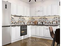 Модульный кухонный гарнитур Дублин-02 special white 2140x2200/2400x600