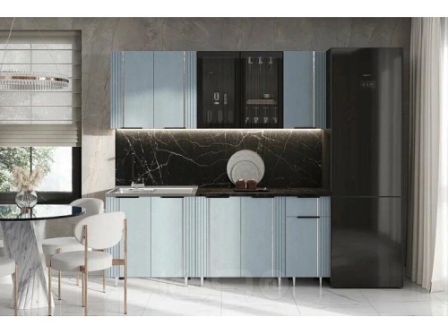 Кухонный гарнитур Виктория пластер скай 2168x2000x600