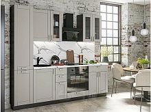 Модульный кухонный гарнитур Лофт-02 grey silk 2140x2400x600