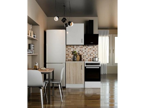 Кухонный гарнитур Уют белый, дуб сонома 2155x600x600 фото 2