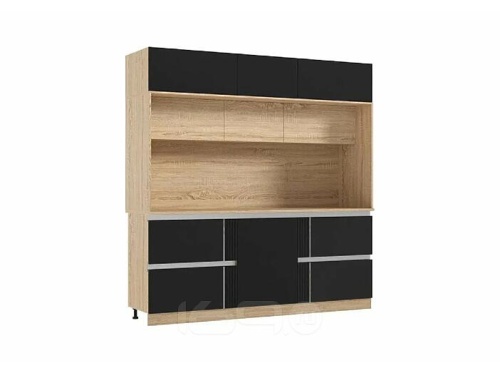 Кухонный гарнитур Карина пластер блэк 2268x2200x600