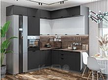 Модульный кухонный гарнитур Евро белый 2500x2400/1890x600