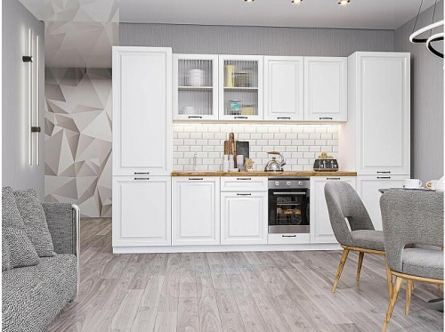 Модульный кухонный гарнитур Ницца blanco 2140x3150x600