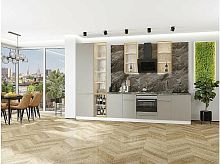 Модульный кухонный гарнитур Фьюжн-08 silky grey 2340x3400x600