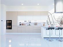 Модульный кухонный гарнитур Фьюжн-02 silky grey, silky white 2140x4400x600