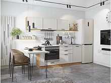 Модульный кухонный гарнитур Фрейм-01 cream silk 1782x2300x600