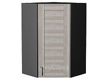 Шкаф верхний угловой Лофт Cappuccino Veralinga/Graphite 920*600*600