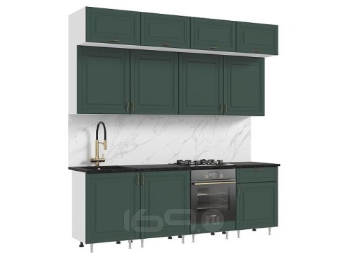 Кухонный гарнитур Престиж браш мени грин 2500x2400x600 фото 2