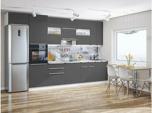 Модульный кухонный гарнитур Фьюжн-01 stormy silk 2340x3600x600