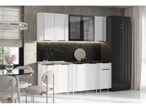 Кухонный гарнитур Виктория пластер бьянко 2014x2000x600