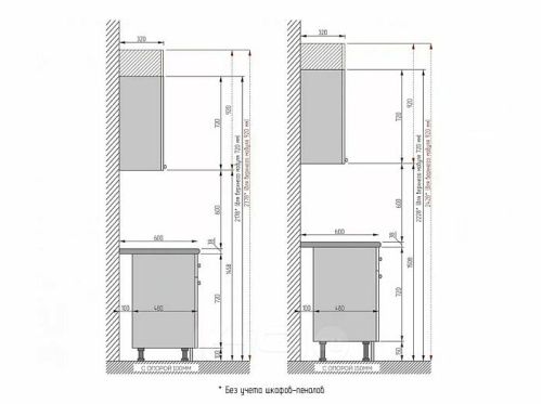 Модульный кухонный гарнитур Барселона-01 кашемир 2140x1800x600 фото 2