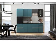 Кухонный гарнитур Техно-6 атлантик софт, графит 2224x2400x600