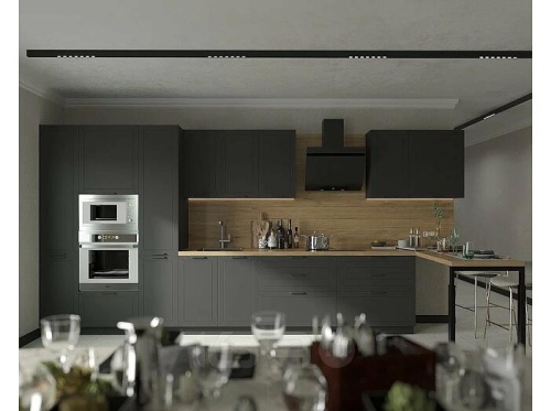 Модульный кухонный гарнитур Глетчер маренго силк 2130x4400x600 фото 2