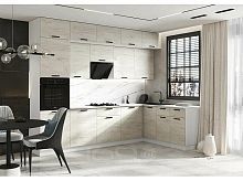 Кухонный гарнитур Рио дуб крафт белый 2500x3000/1800x600