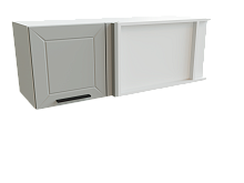 Шкаф ШВУГ1010 с 1-ой дверью Глетчер БЕЛ/ГНР ФУГ1010