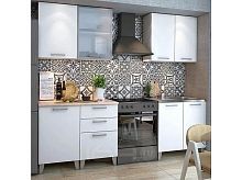 Кухонный гарнитур Корсика белый 2170x1800x600